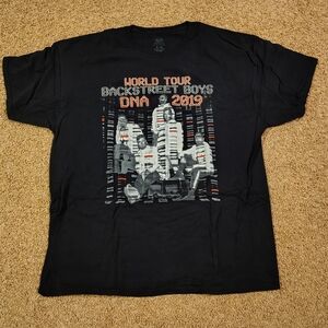 Black Backstreet Boys World Tour DNA 2019 Unisex T-shirt Tee Size XL